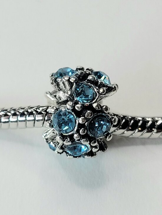 Chill Charms Of Texas Jewelry - New Stunning For Pandora Bracelet Charm Bead Large Blue Rhinestone Starburst